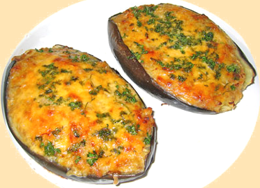 Baked Brinjal with Regular Cheddar Cheese