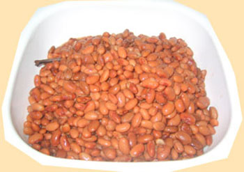 boiled beans ready for cooking
