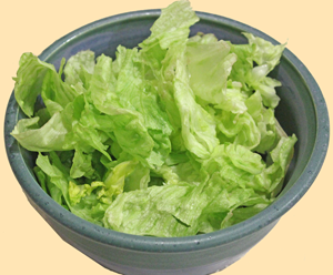 Lettuce, washed and ready to be cooked