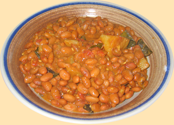 cooked beans
